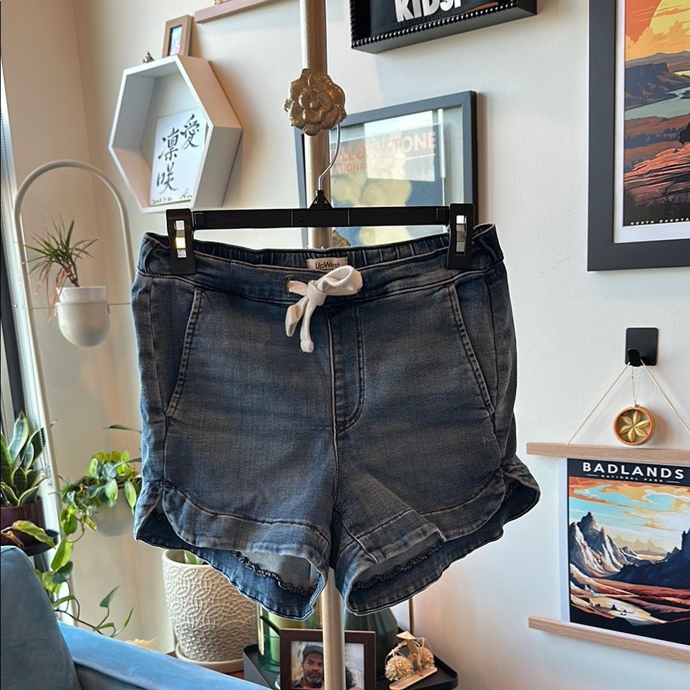 Up west Denim Blue Women's Shorts
